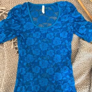 NEW Blue Lace Top